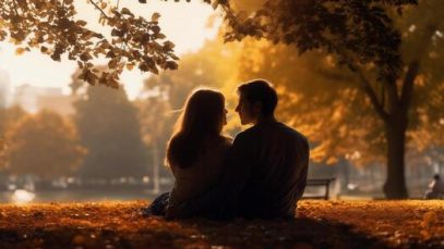 ai-generated-man-and-woman-in-love-sitting-together-on-the-grass-in-the-park-view-from-the-back-ai-generated-photo-407×229